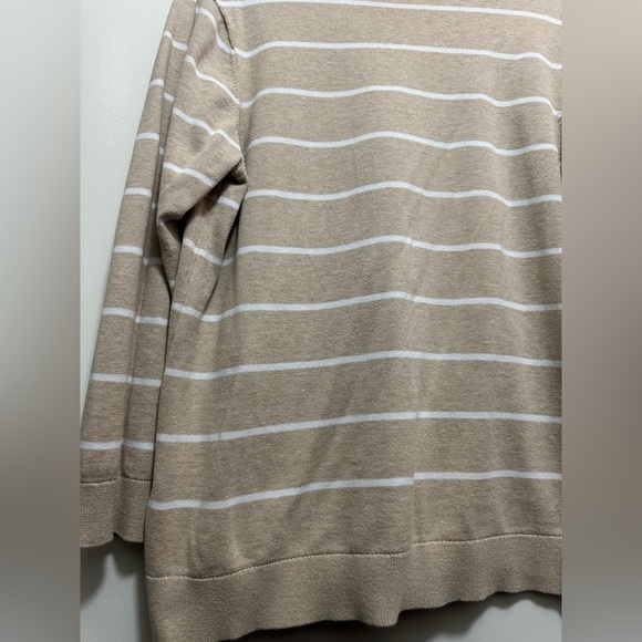 Calvin Klein Beige Pullover with White Stripes - Picture 7 of 7